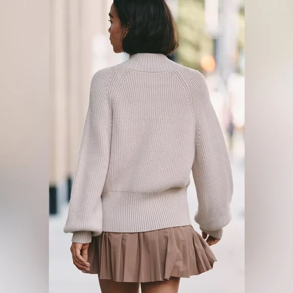 Varley $200 Anthropologie Martina High-Neck Ribbed Sweater - Picture 3 of 4